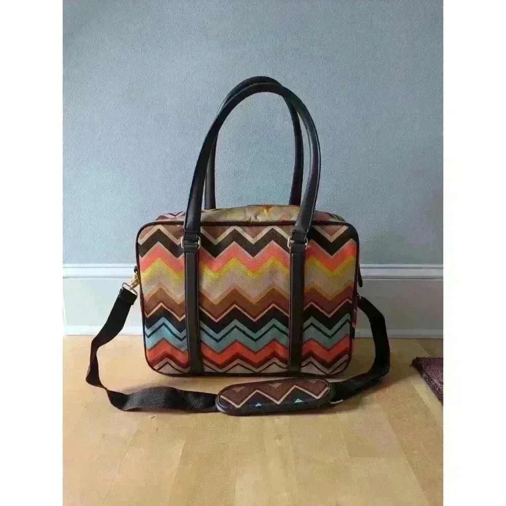 MISSONI For Target Chevron Travel Tote Bag Shoulder Crossbody Laptop Carry On